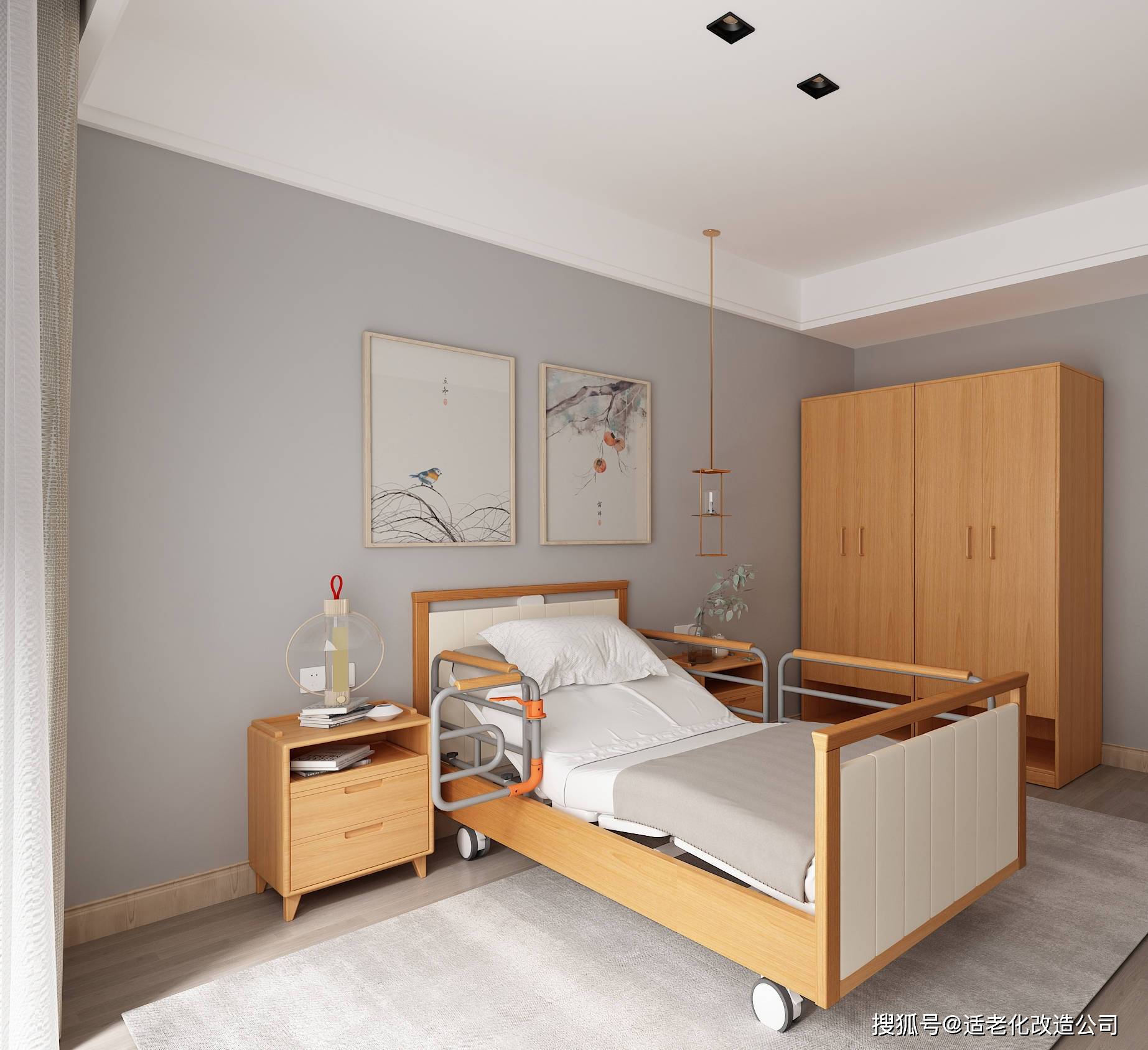 案例四:全屋无障碍通行设计在这个案例中,设计师从整体上考虑了老年人