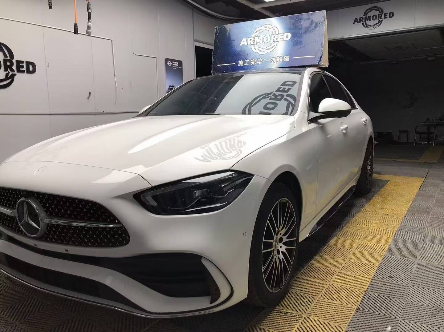 奔驰c级armored阿莫得隐形车衣,看得见的守护,安全感满满