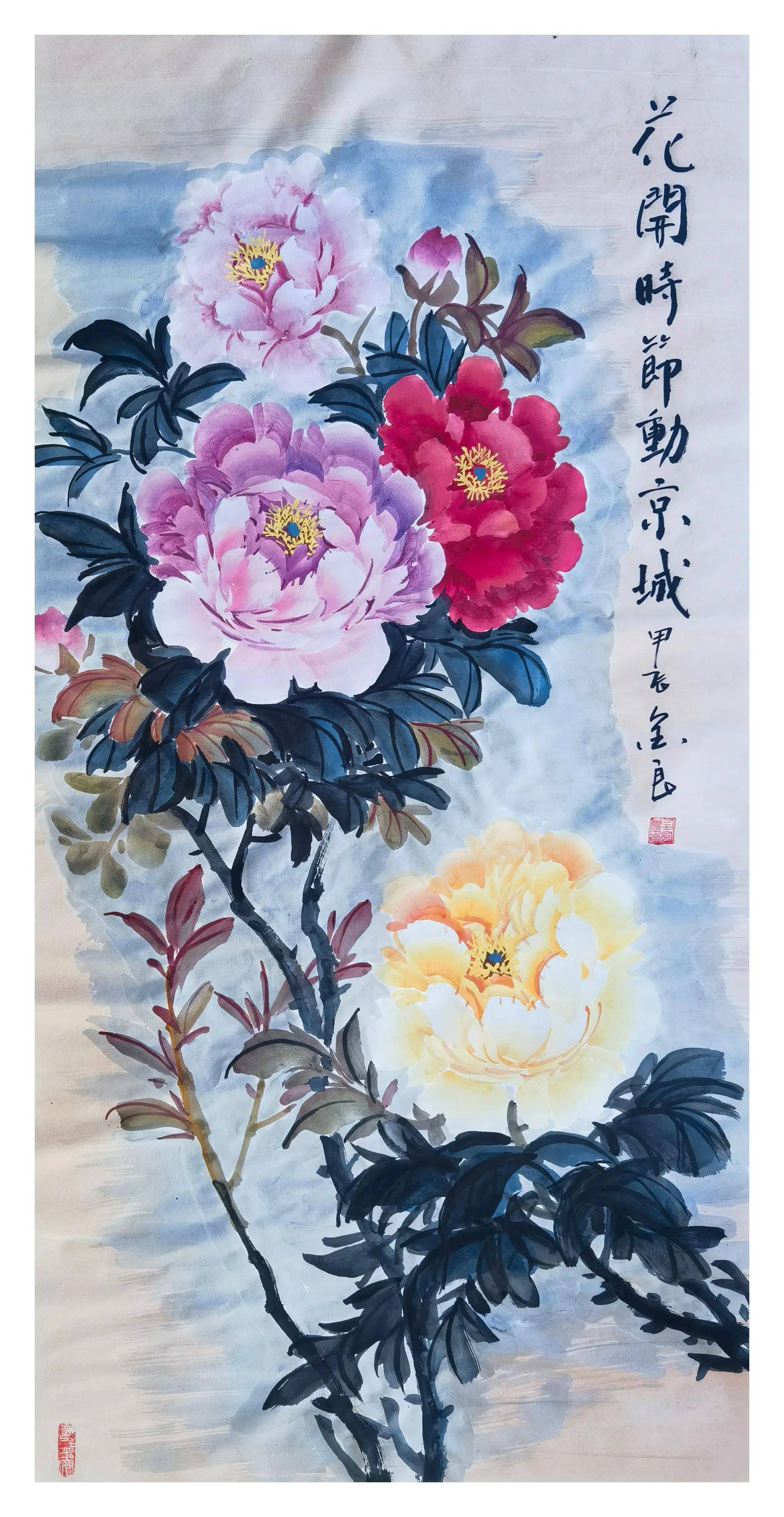 任金良先生的艺术生涯始于对书画名家徐湛教授的学习.