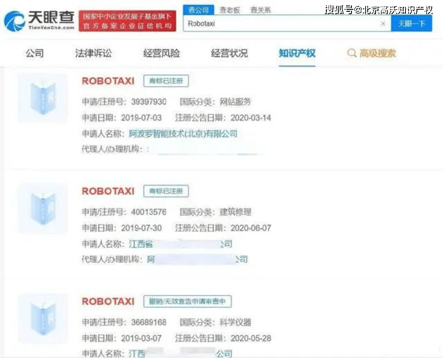无人驾驶出租车大战在即!多家企业布局robotaxi,商标已瓜分