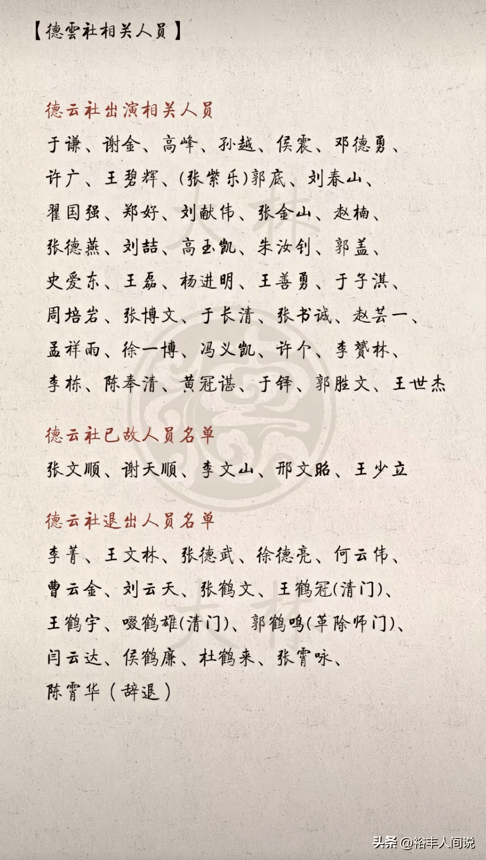 德云社名单照片图片