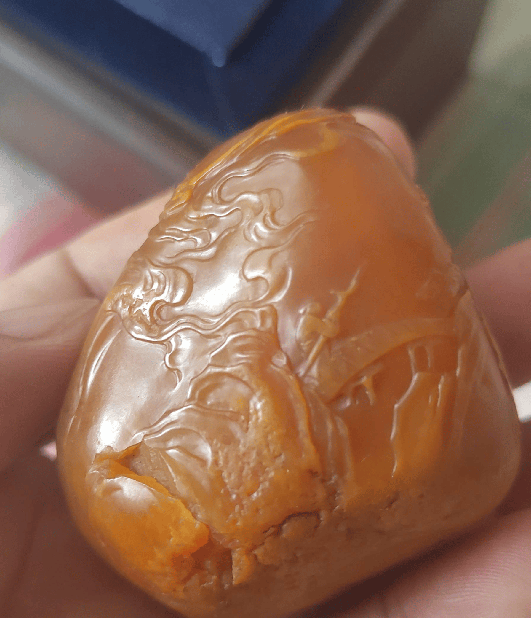 渔舟晚唱寿山田黄石摆件!雕刻大师!