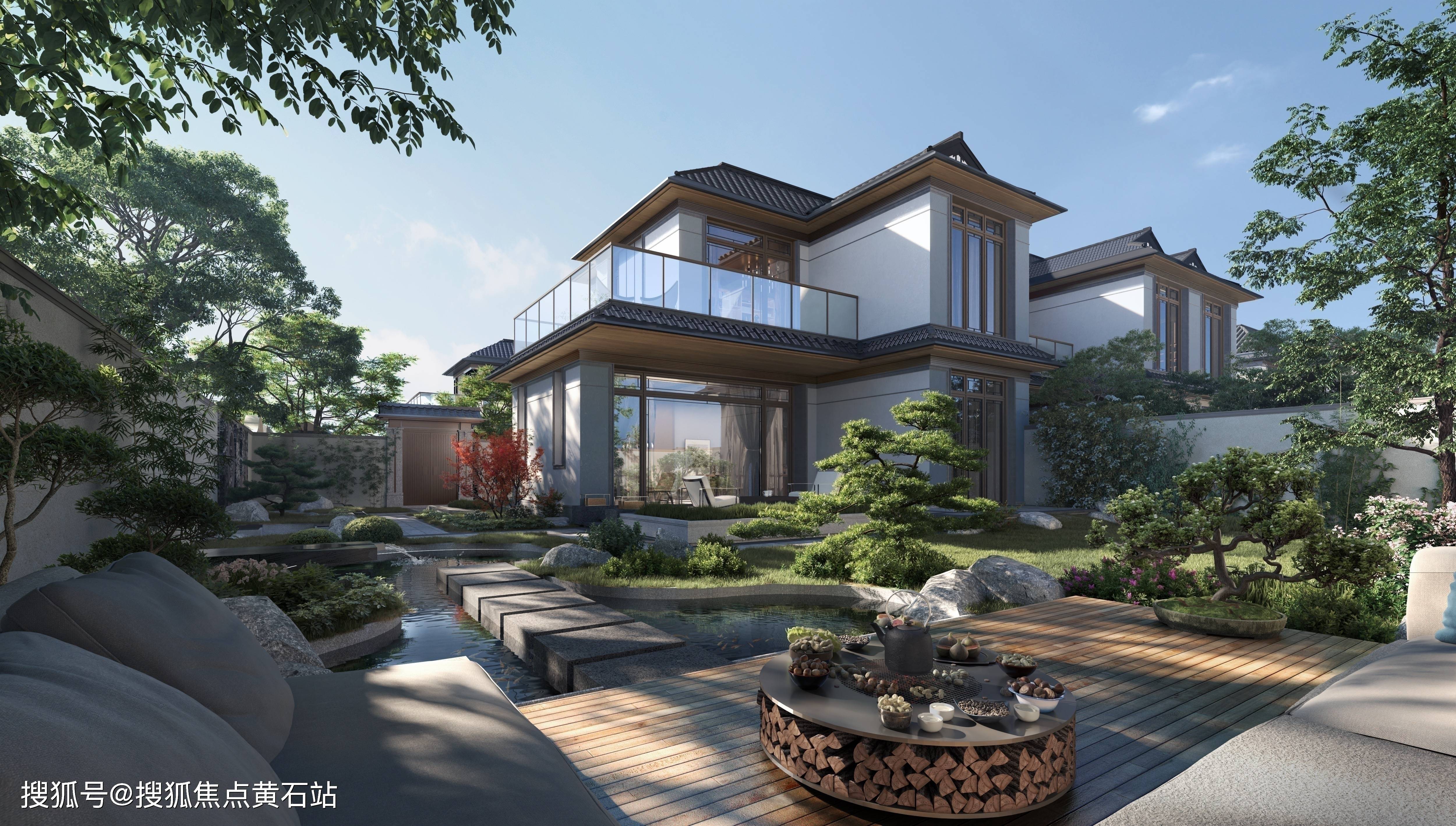 五个院子的别墅-全景落地窗,简约又大气!