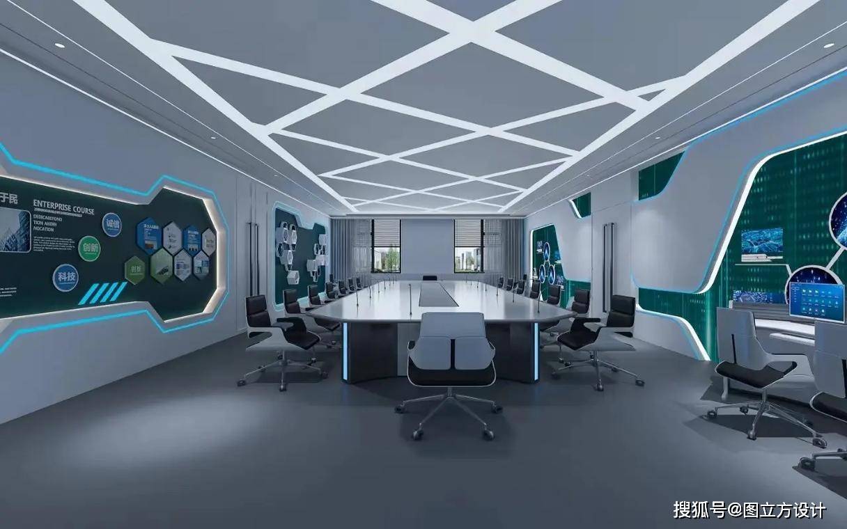 指挥中心科技感效果图设计的创新元素与人性化考量