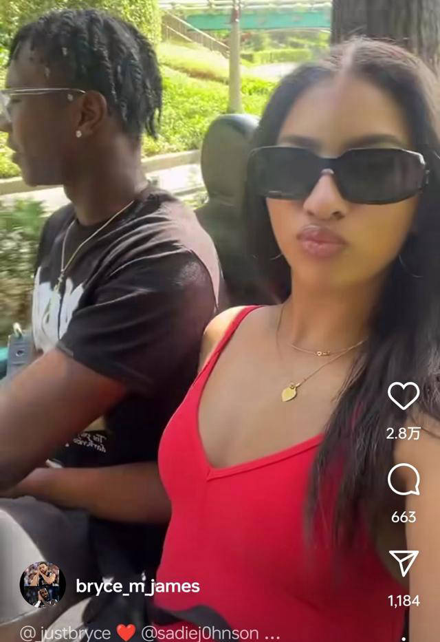 nba球星詹姆斯儿子与新女友曝光,网友热议家庭关系