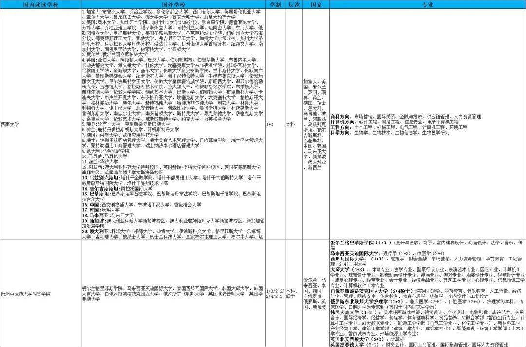 上海市有哪些高考计划外招生的国际本科项目?