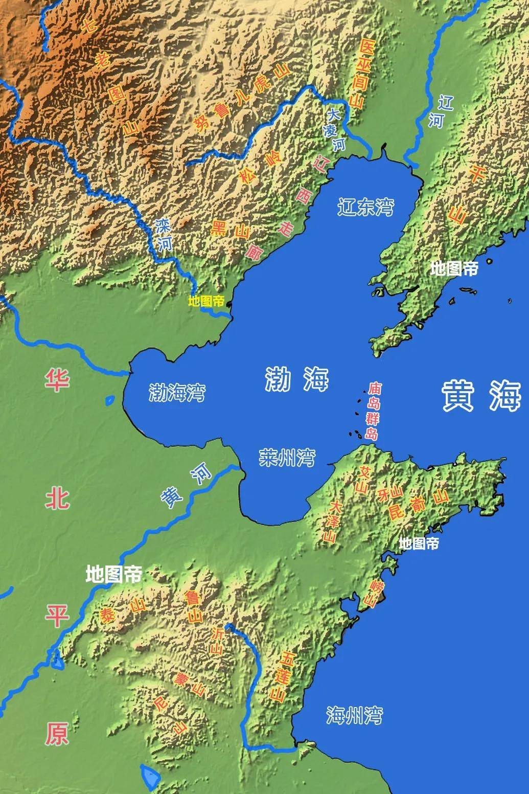 渤海湾三大海湾图片