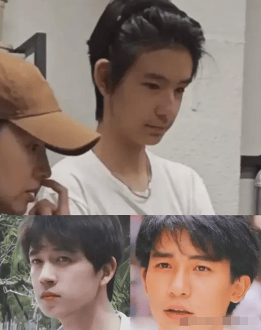 子上班,15岁顶顶身高1米8,可惜不像爸妈,眉眼深邃太像年轻时的梁朝伟