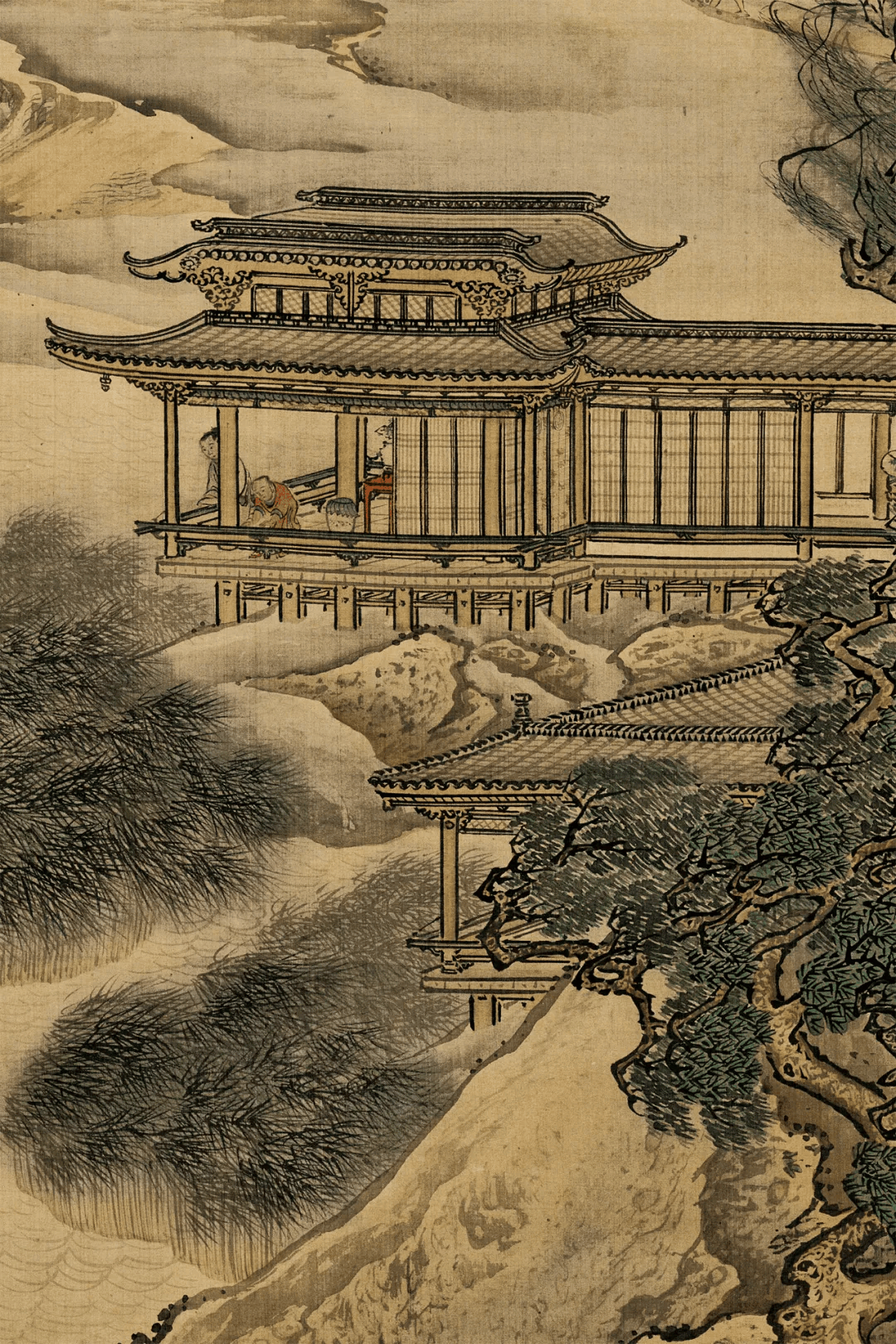 清 袁耀《山雨欲来图轴》欣赏