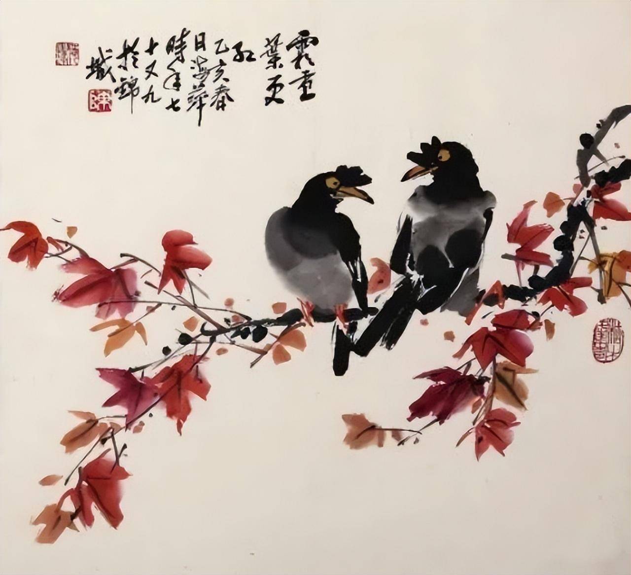 秋季国画作品欣赏图片