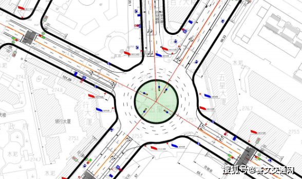 道路交叉口cad图怎么画图片