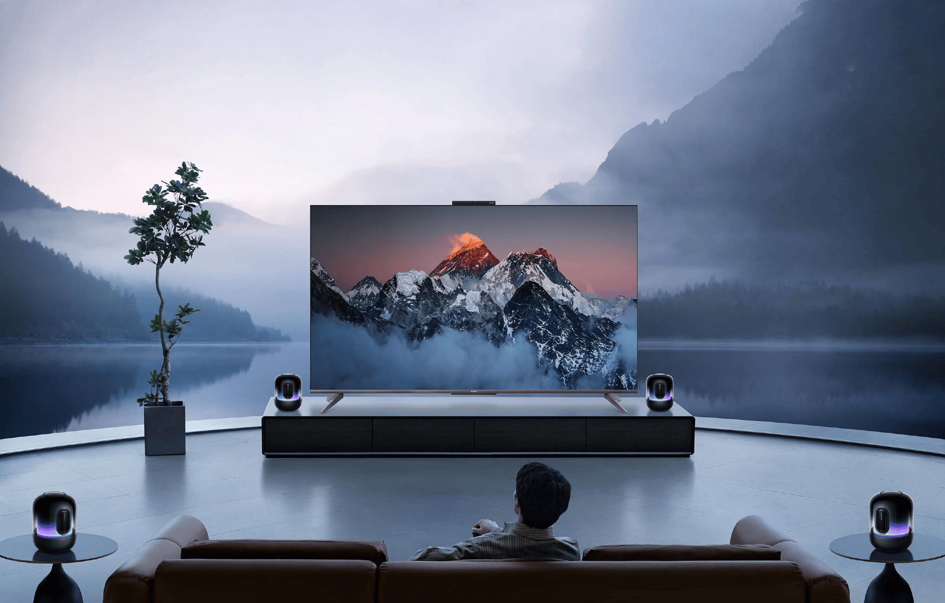 huawei sound x4智能音箱亮相,智慧幻彩灯效加持