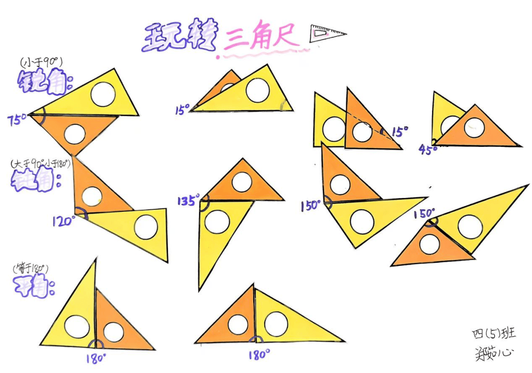 两个三角尺拼钝角图片图片