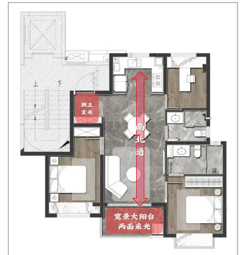 三面飘房屋设计图图片