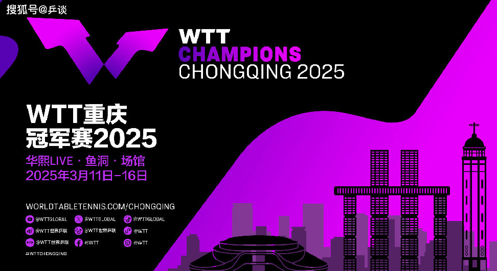 WTT重庆冠军赛2025：国乒7大世界冠军领衔，80万美元奖金激战在即