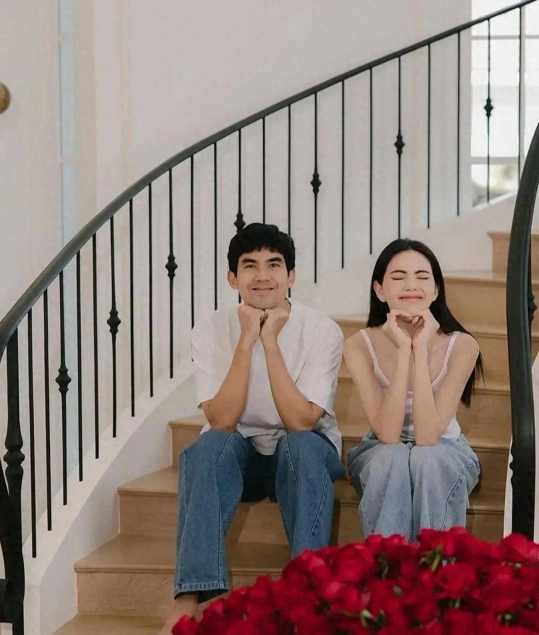 情人节晒幸福,泰星mai和ter的爱心照片讲述特别的日子