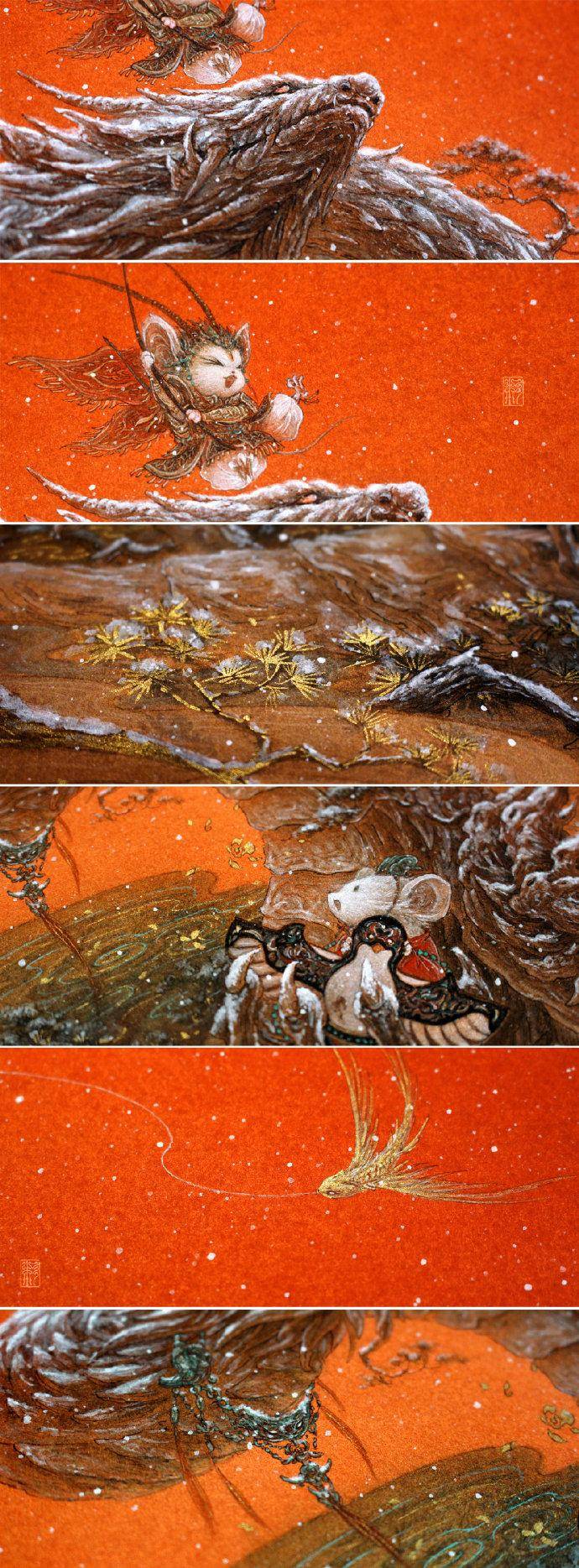 人气国风水彩插画师杉泽笔下的中国百鬼!