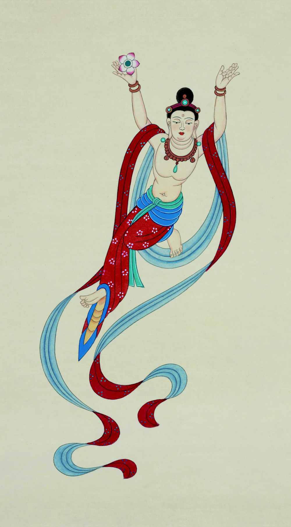 宝相天葩范兴儒敦煌壁画临摹精品集飞天篇四