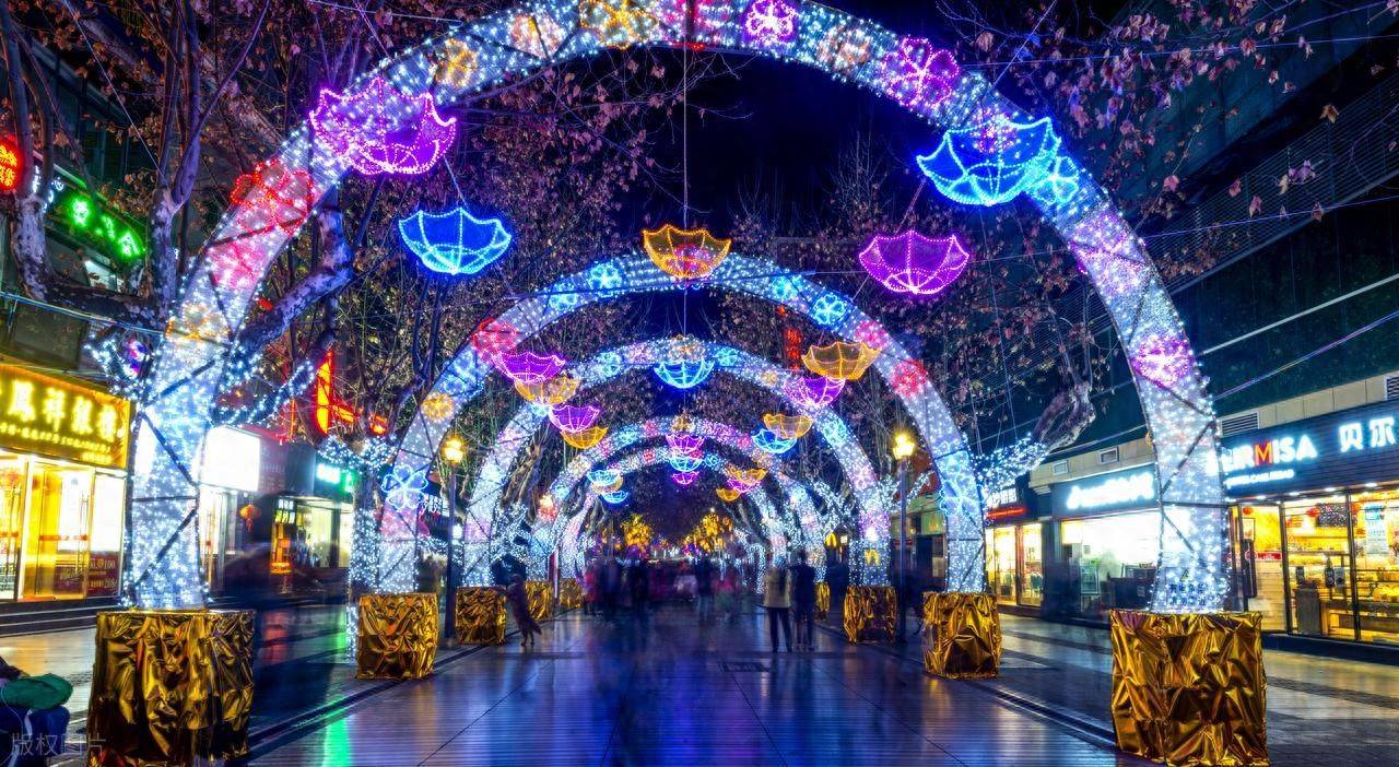 led幻彩皮线灯串花灯:城市夜景的璀璨明珠