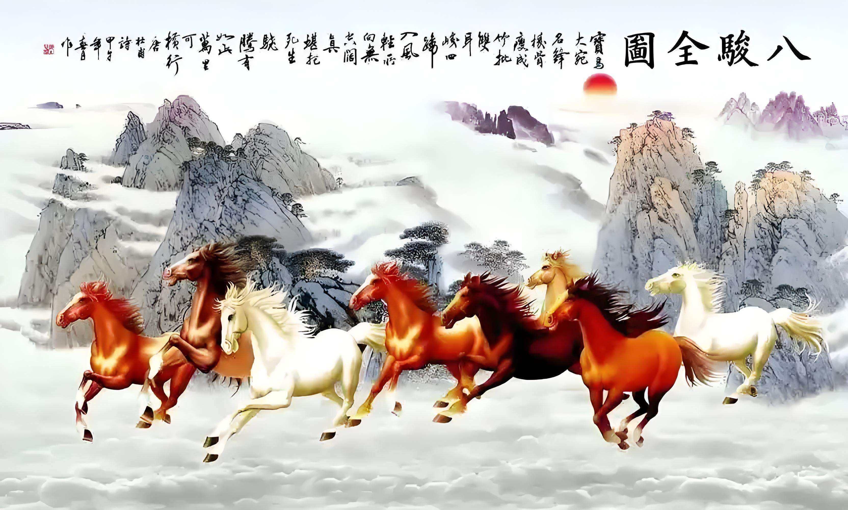 八骏全图里的八匹宝马是什么马?是谁的坐骑?背后藏着哪些传奇故事?