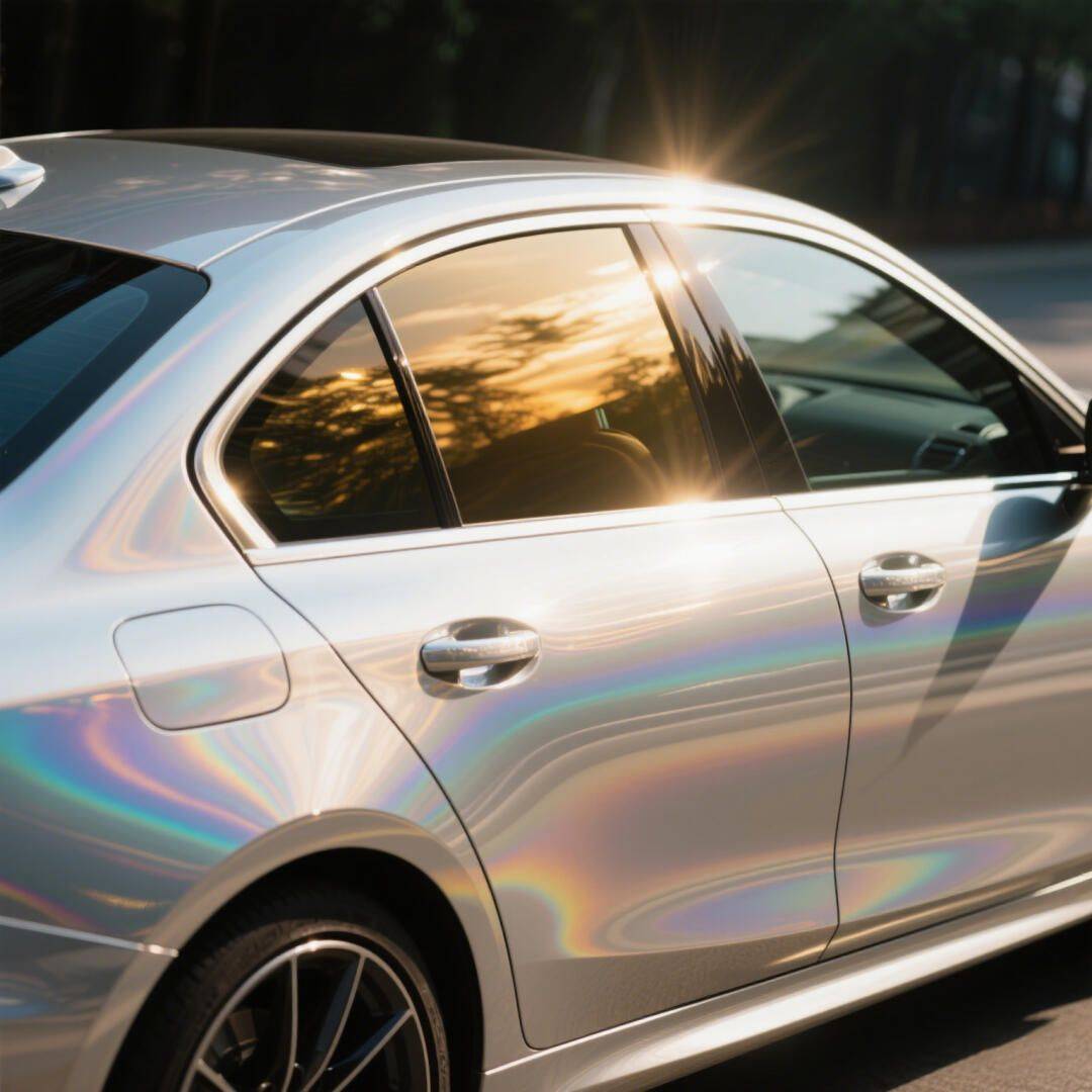 被问爆了!laser蓝尚镭射铂金色系列汽车膜真的超绝