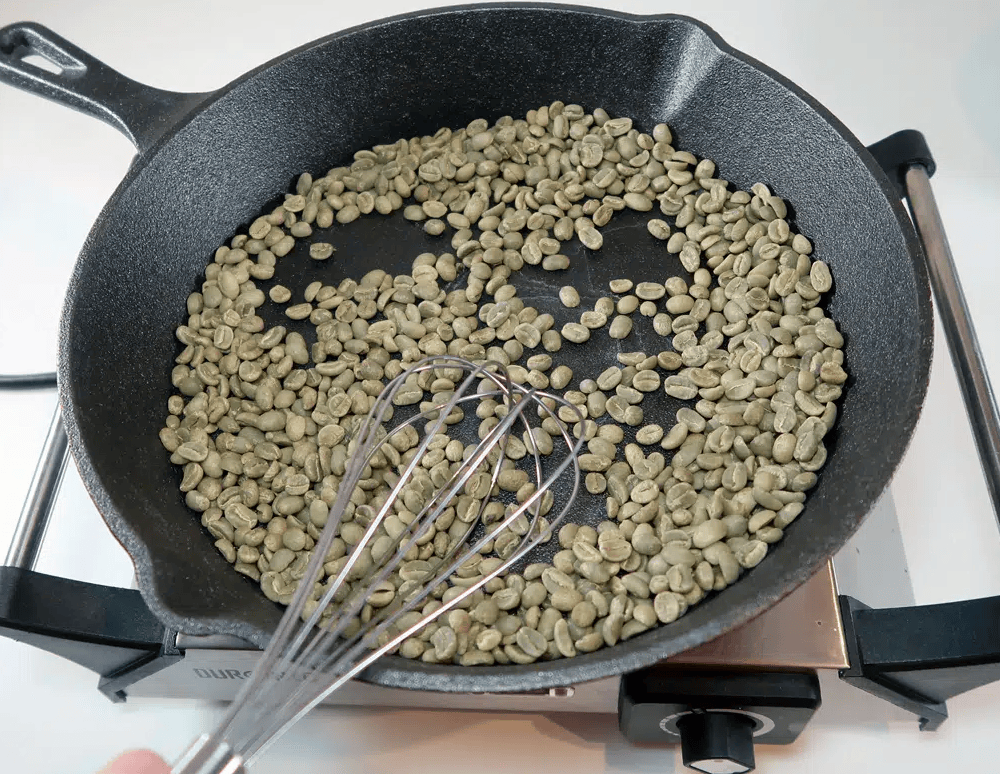 用铁锅炒咖啡豆__炒锅炒咖啡豆