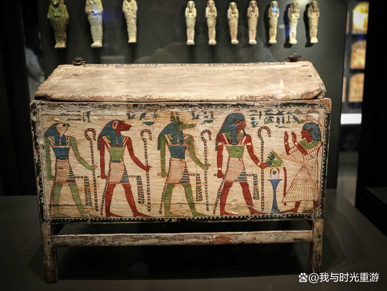 大埃及博物馆神6️⃣代:荷鲁斯四子,分别是"肝脏守护神"人形艾姆