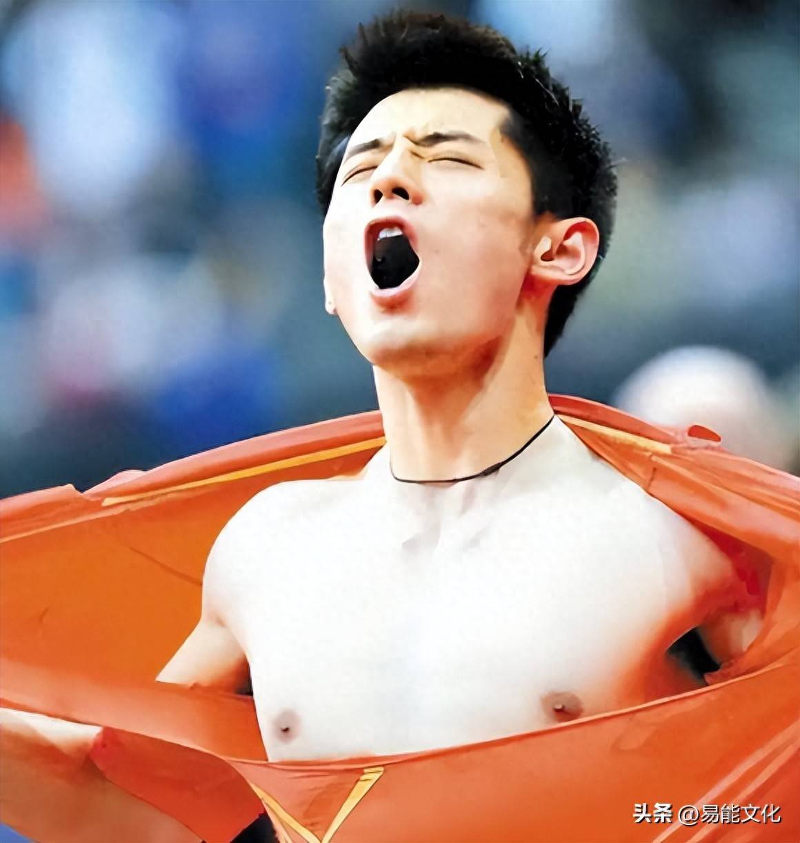 在杭州临安体育文化会展中心体育馆外,巨大的海报上绘着张继科卡通