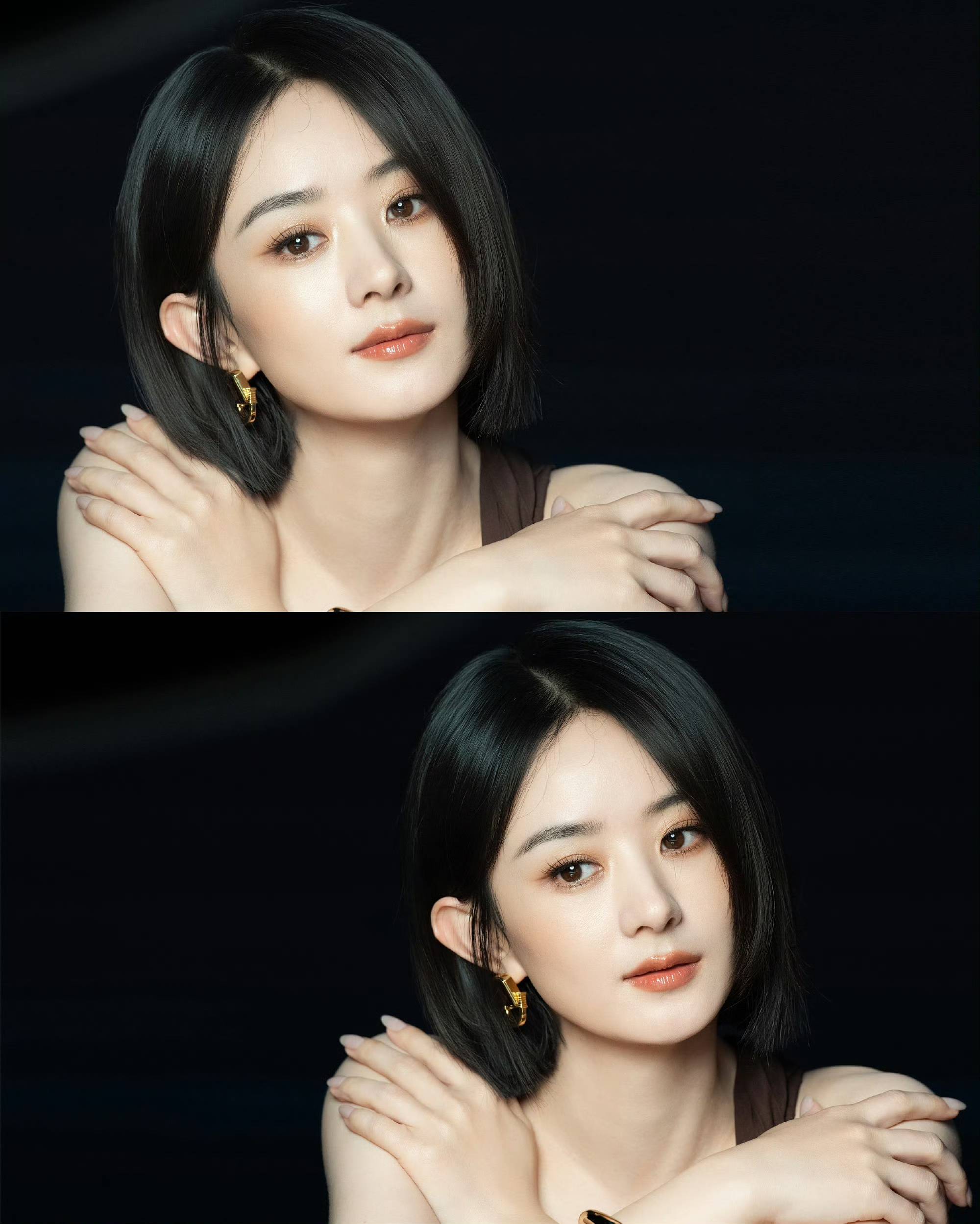 赵丽颖短发九宫格来袭,这颜值谁看不迷糊!