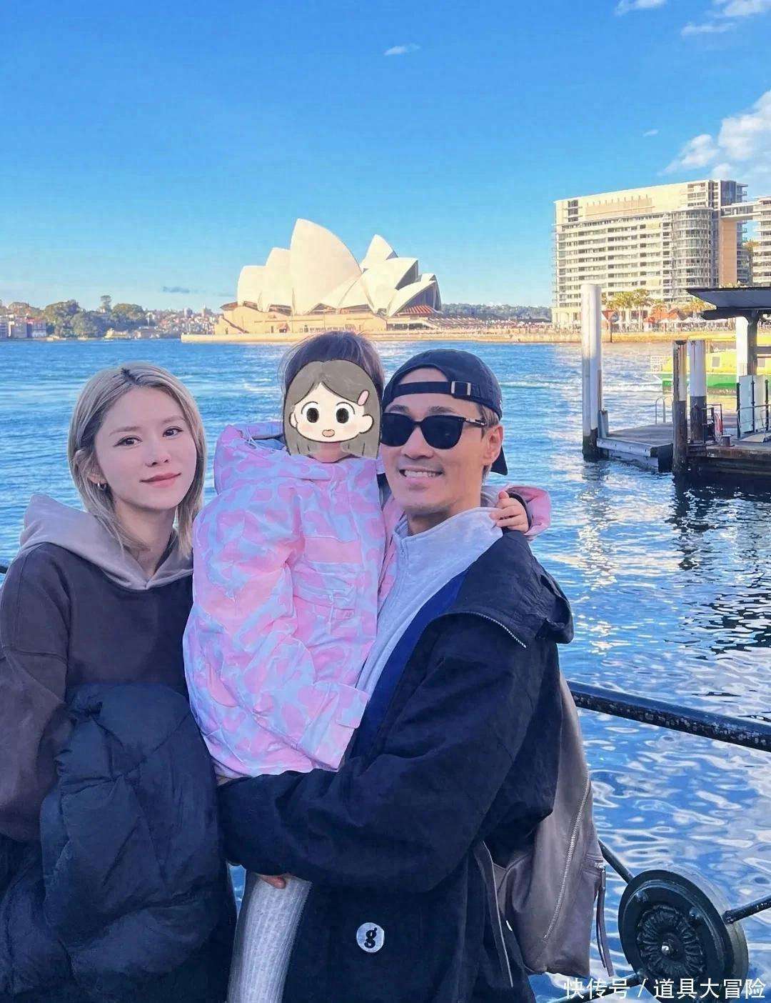 林峯一家在澳洲过冬天4岁女儿穿羽绒服好可爱张馨月p得像网红