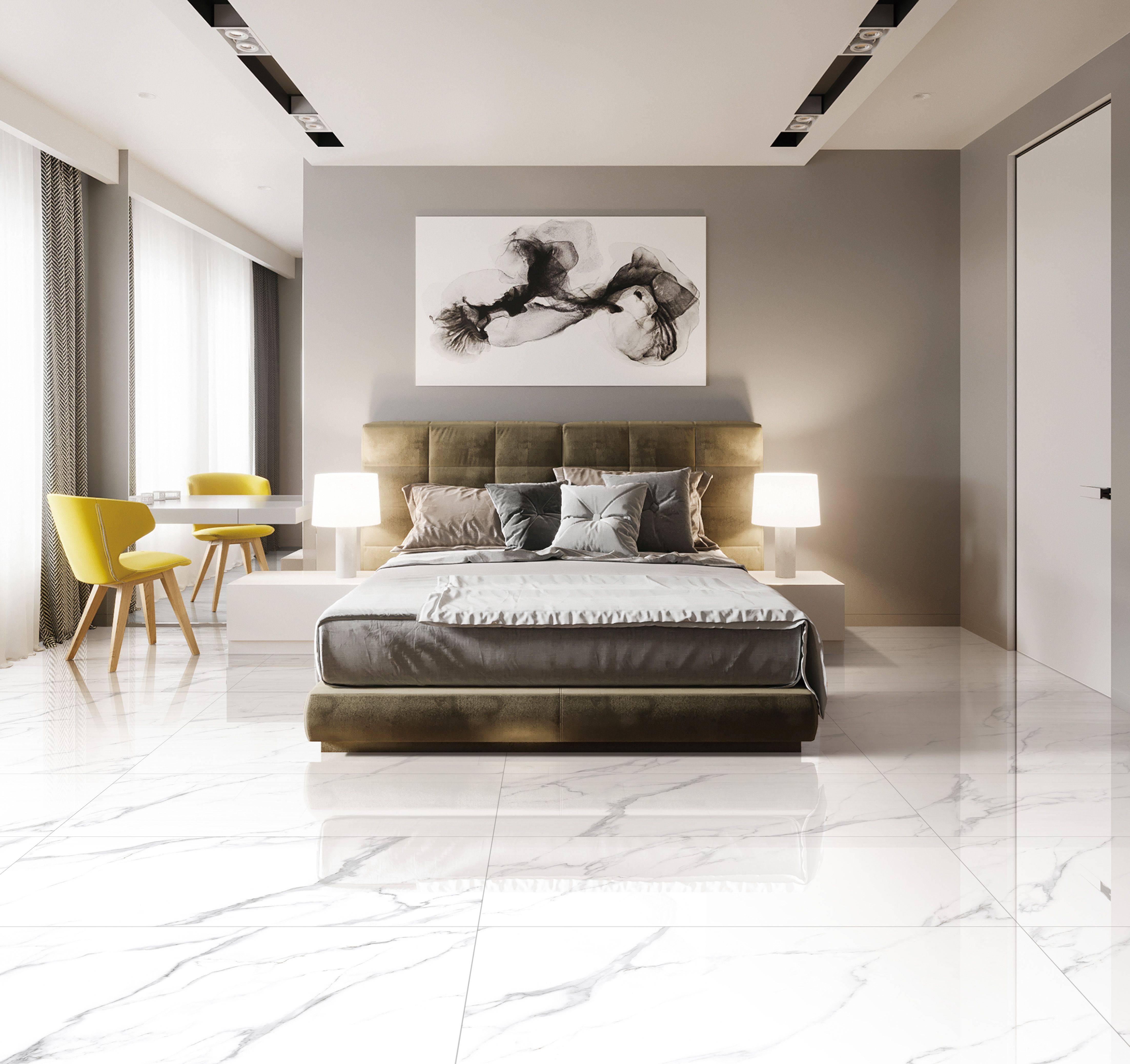 这次卧室改造,选了国际瓷砖品牌伊莉莎白白纹大理石瓷砖,效果超出预期