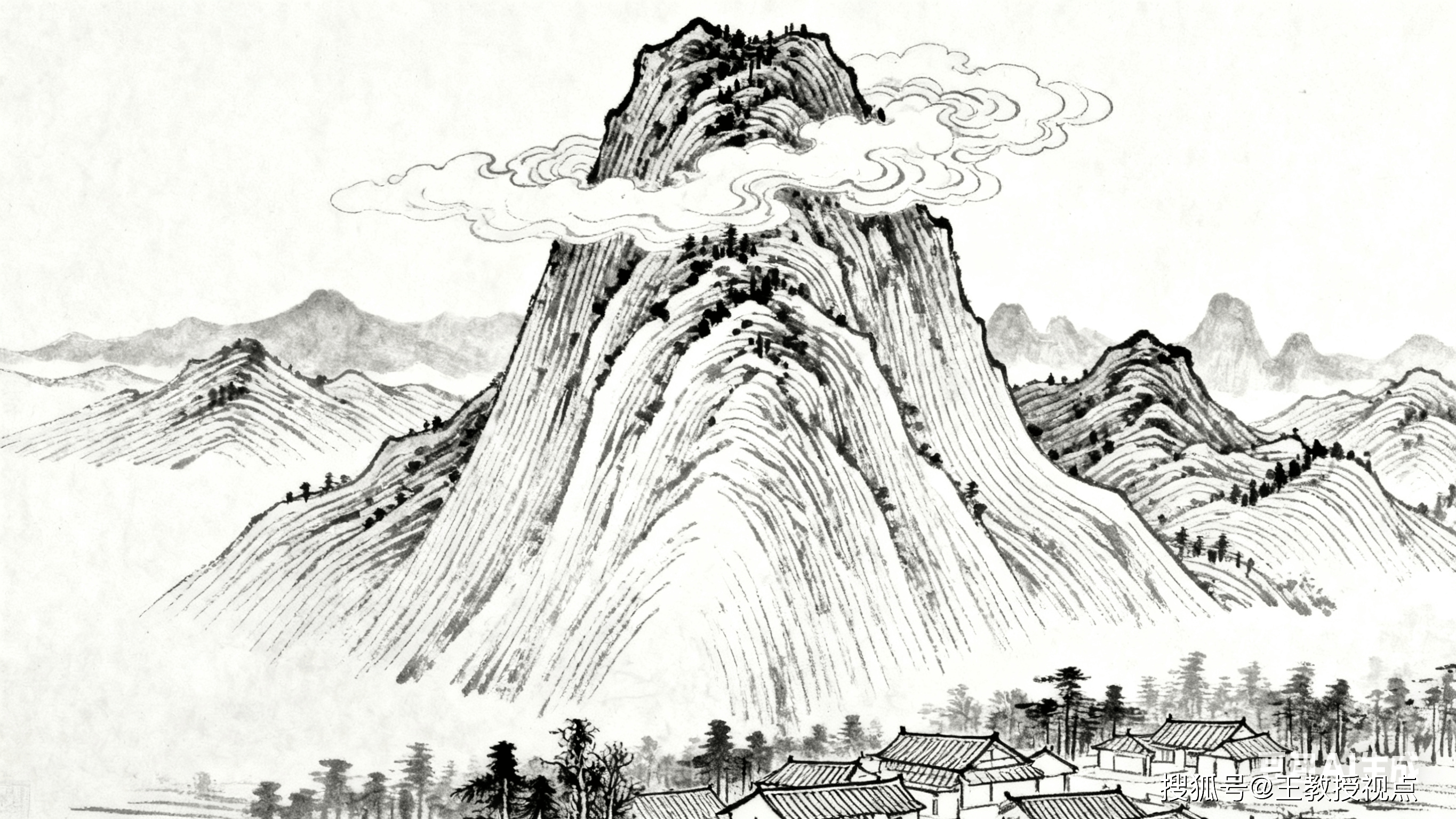 白描线描工笔:解码《千里江山图》的笔墨密码