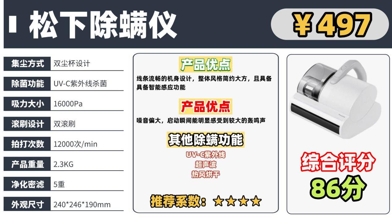 双十二除螨仪谁家好？这份除螨仪前十名排行榜别错过！放心买！