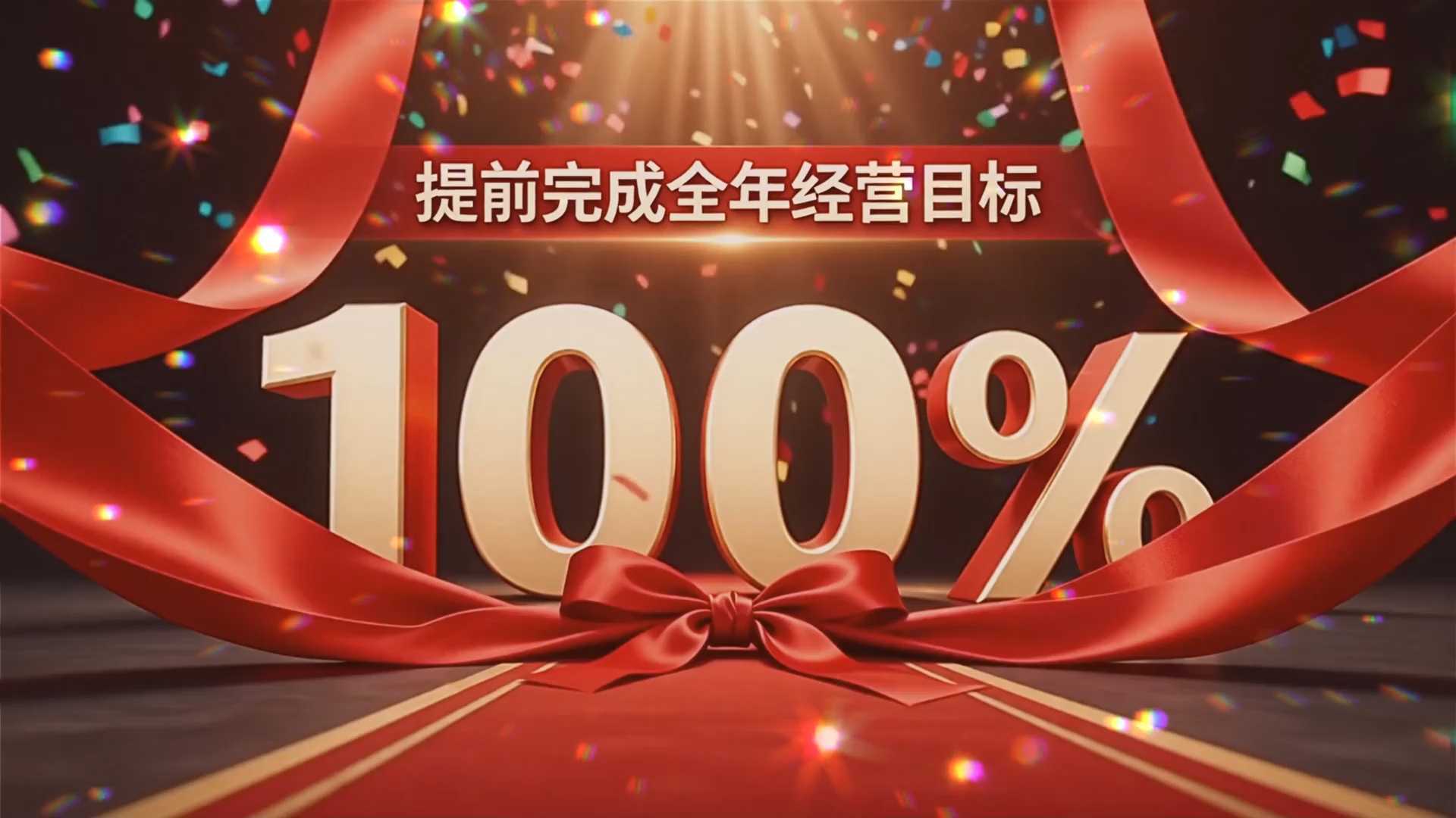 庆祝我司提前完成年度经营目标!