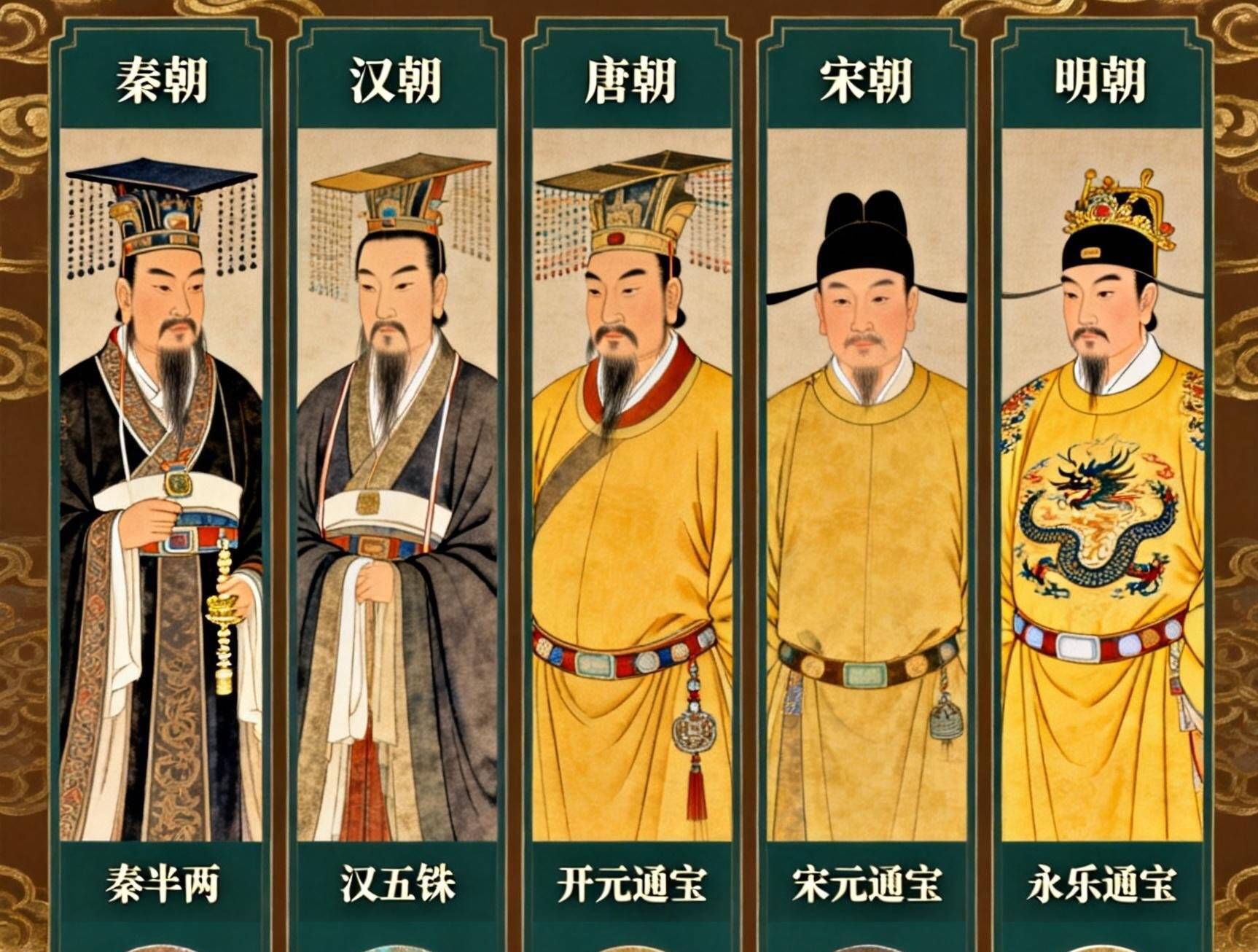 大五帝钱与小五帝钱的区别【五旺·时旭望】_通宝_清朝_历史