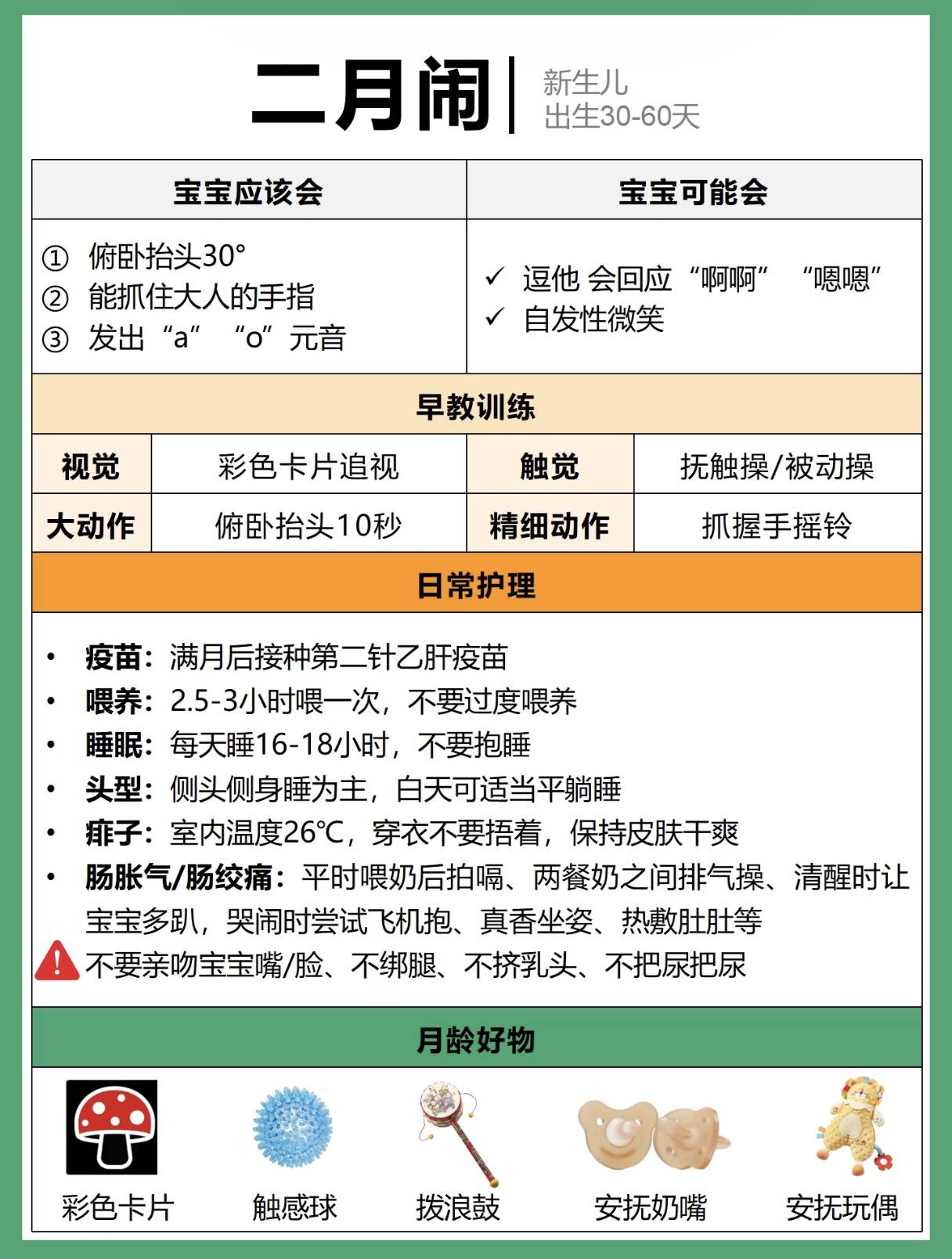 0-6个月宝宝成长全记录：新手爸妈的实用育儿指南