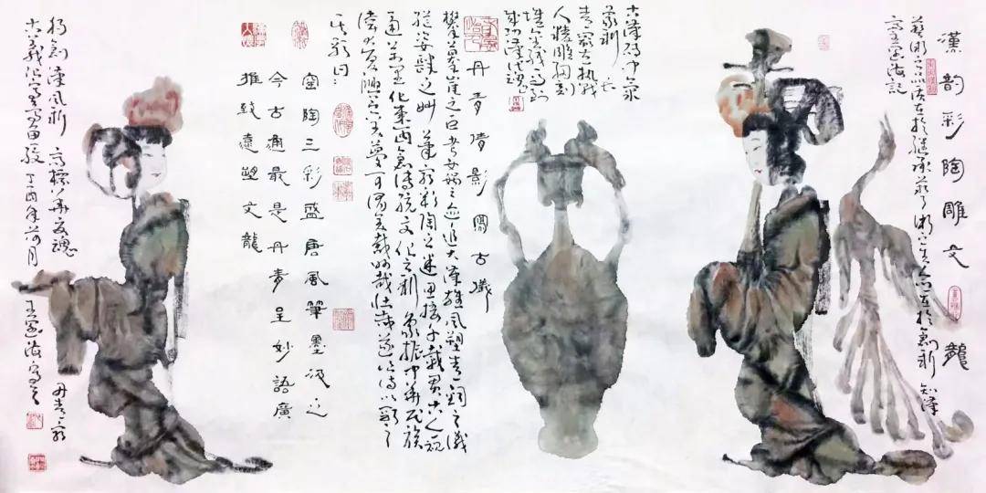 名家王阔海先生的新汉画艺术欣赏