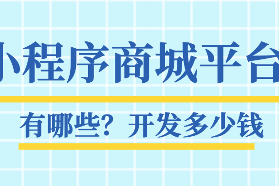 小程序商城平台有哪些？小程序开发一个多少钱啊？