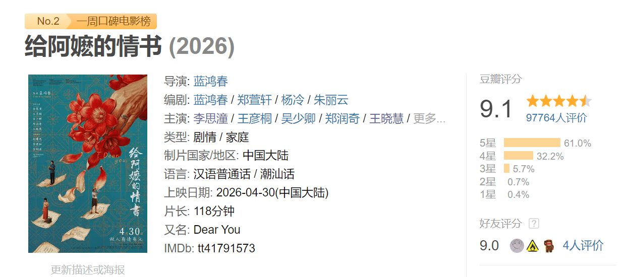 原创            《给阿嬷的情书》不必要的一场戏，是导演的坚守与升级