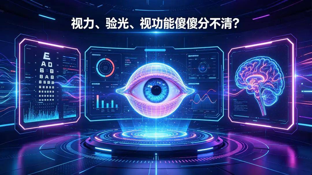 一张图分清：视力、验光、视功能三者到底差在哪？