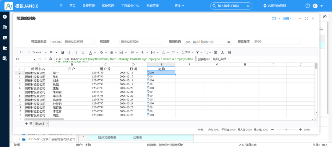 极致科技物业预算管理系统：帮企业管好上百个项目预算，合规盈利两不误！