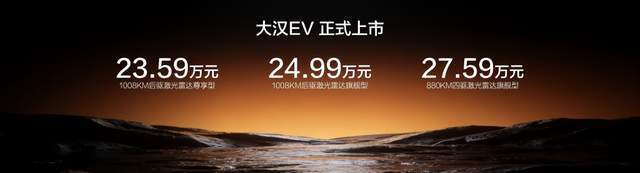 千万王朝再向上，比亚迪大汉正式上市，售价23.59万～27.59万元