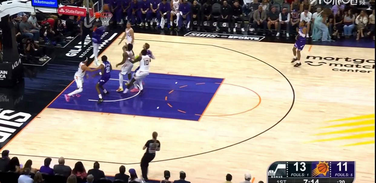 NBA季前赛:杰伦·格林狂砍18分,太阳116119不敌爵士!