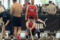 HYROX上海站偶遇阿森纳球迷组合#HYROX上海站 #阿森纳英超