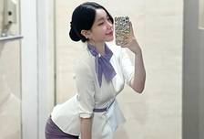 韩国空姐，私下是健身女神！身材颜值绝了！太顶了