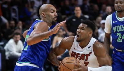 NBA-热火VS森林狼 字母哥内线强打