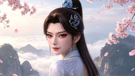 斗破苍穹青仙子高清手机壁纸：与药老重逢时“对视眼神拉丝，气氛微妙”，被调侃为“药尘前女友”！