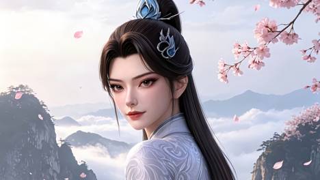 《斗破苍穹》国漫女神壁纸：青仙子在原著中出场于花宗篇，是药尘年轻时的故交！