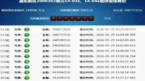 112轮角逐，保利置业8.2万/㎡拿下浦东南码头“地王”