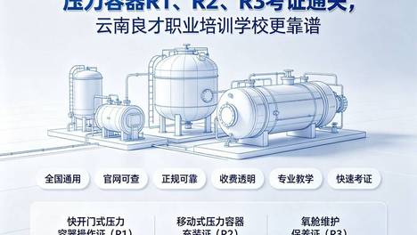 昆明压力容器作业证培训学校排名